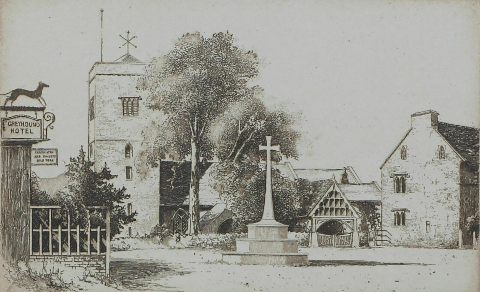 Etching By Edgar James Maybery. Christchurch, Newport, Mon. photo furniture