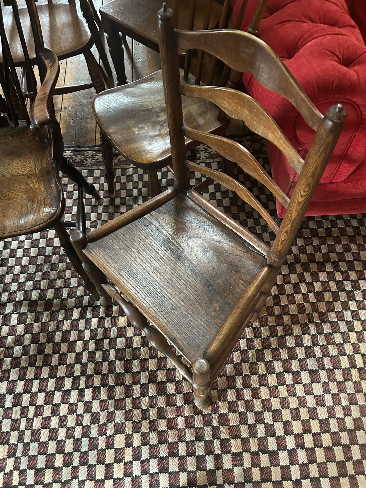 A Fine Collection Of Antique Country Dining Chairs photo for sale