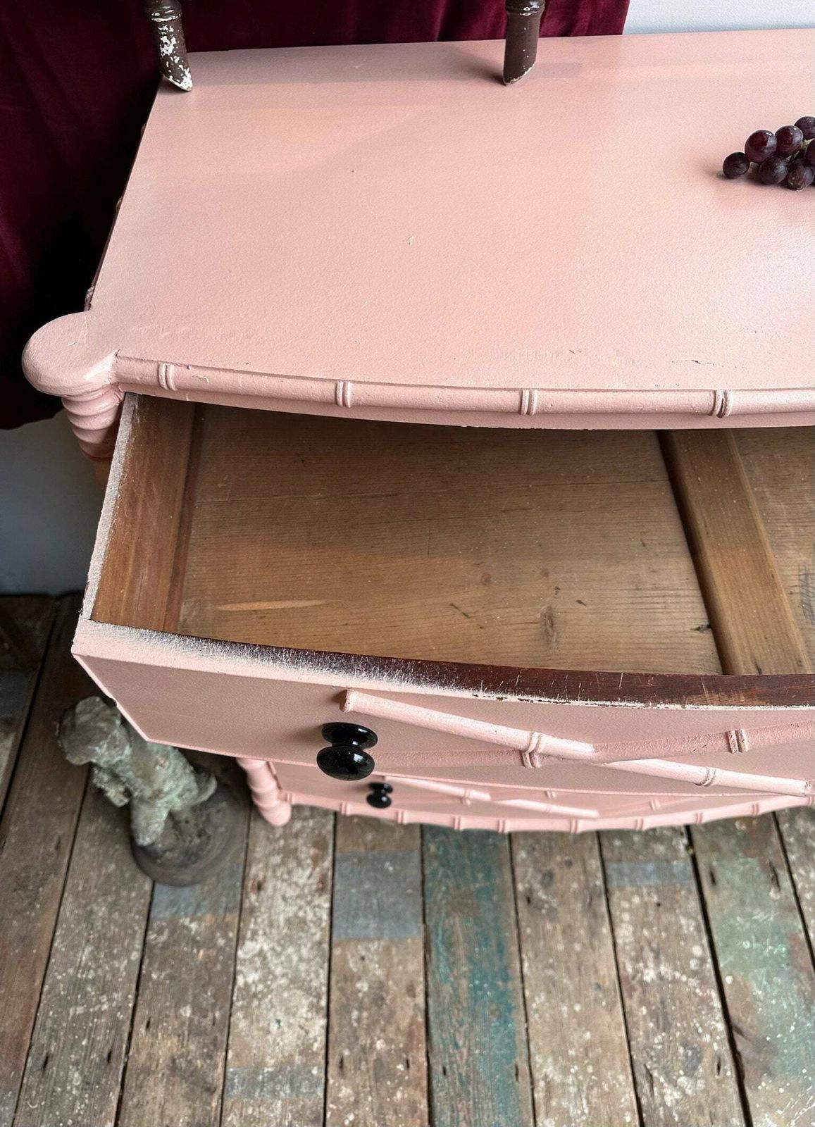 Beautiful Faux Bamboo Hand Painted Regency Style Chest Of Drawers Using Reclaimed Antique Pieces Dated C.1800   1950s photo 870.0