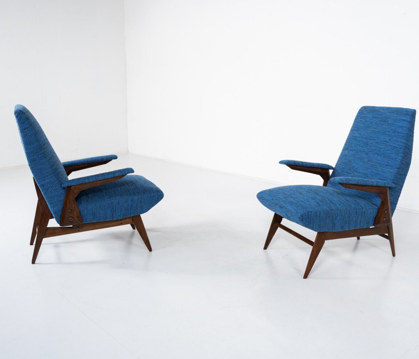 Mid Century Modern Pair Of Armchairs By Vittorio Dassi, Italy, 1960s – New Upholstery photo Furniture