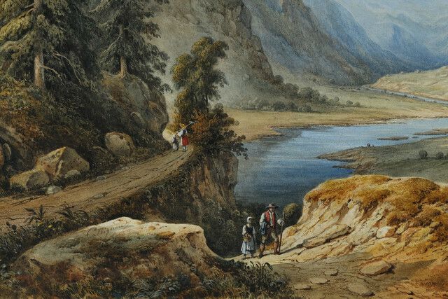 Two Watercolors Signed By François Jules Collignon (1811 1846). photo buy