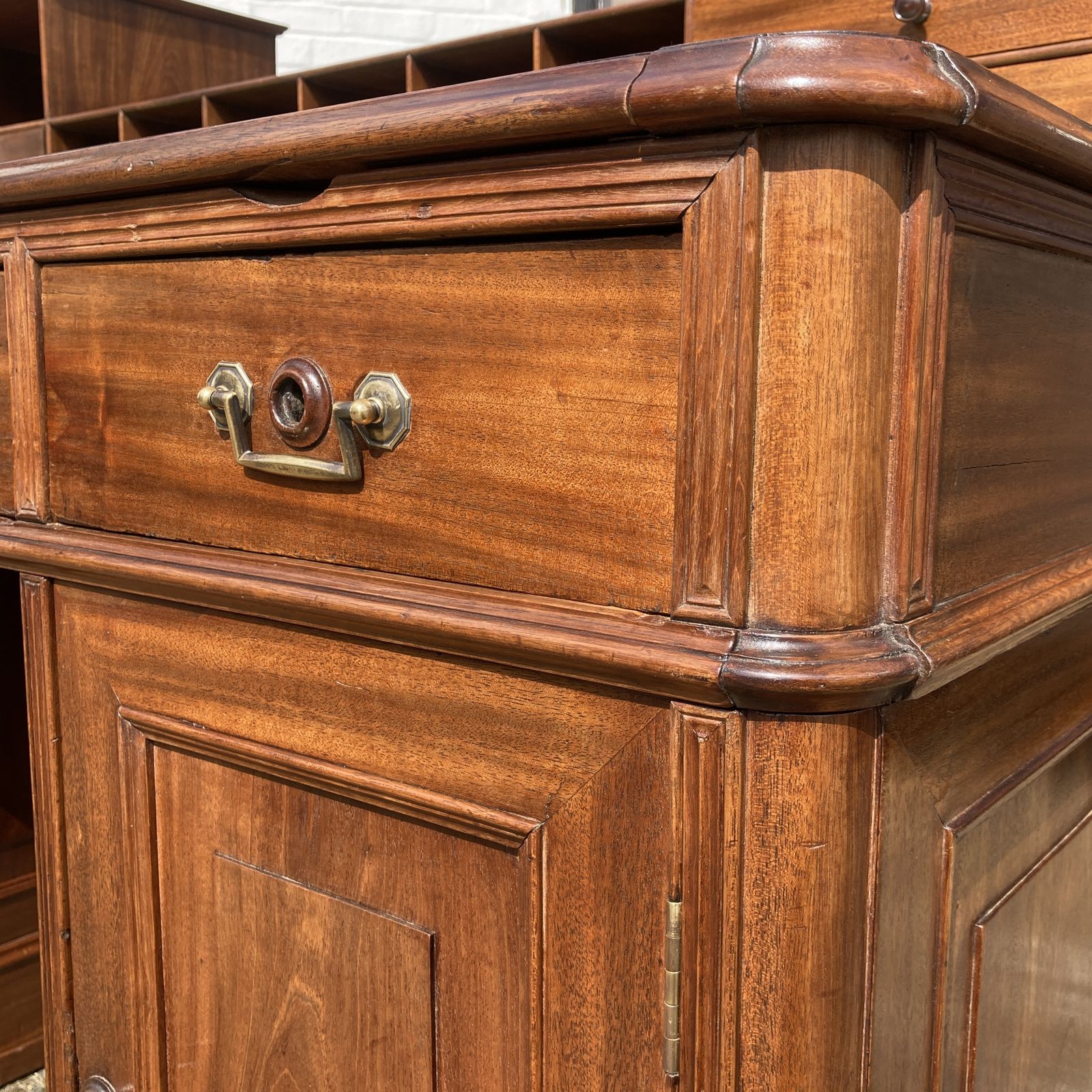 Italian Mahogany Pedestal Desk, Circa 1850 photo buy