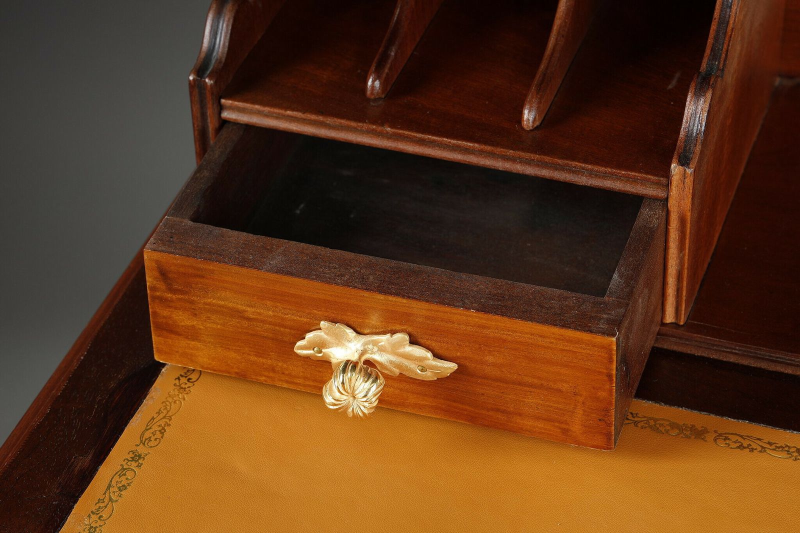 photo for sale Art Nouveau Mahogany And Mahogany Veneer Stepped Desk
