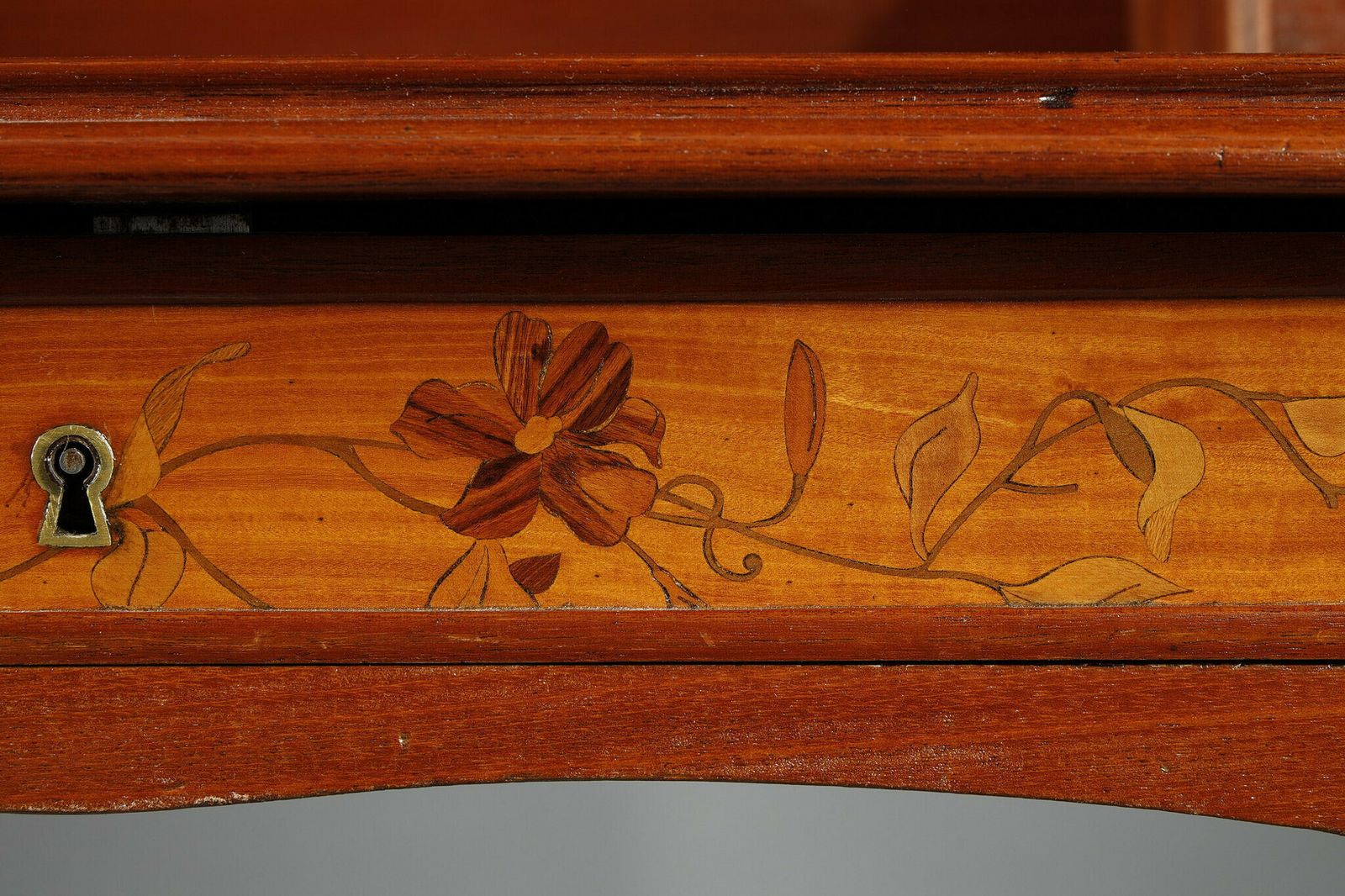 4440.0 Art Nouveau Mahogany And Mahogany Veneer Stepped Desk photo