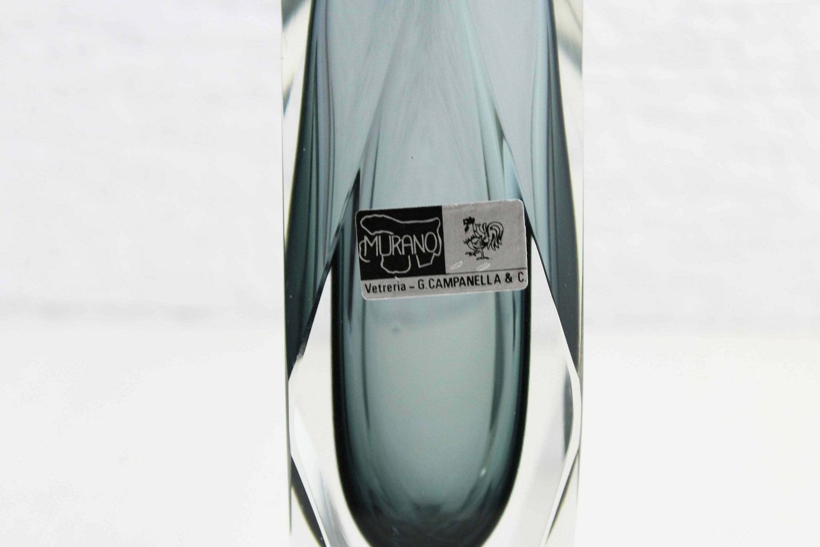 Sommerso Vase In Murano Glass. photo Home Decor