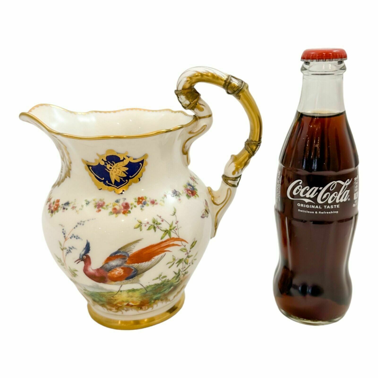 Antique Edwardian Royal Doulton Soft Paste Porcelain Bird Of Paradise Jug / Ewer photo 200.0