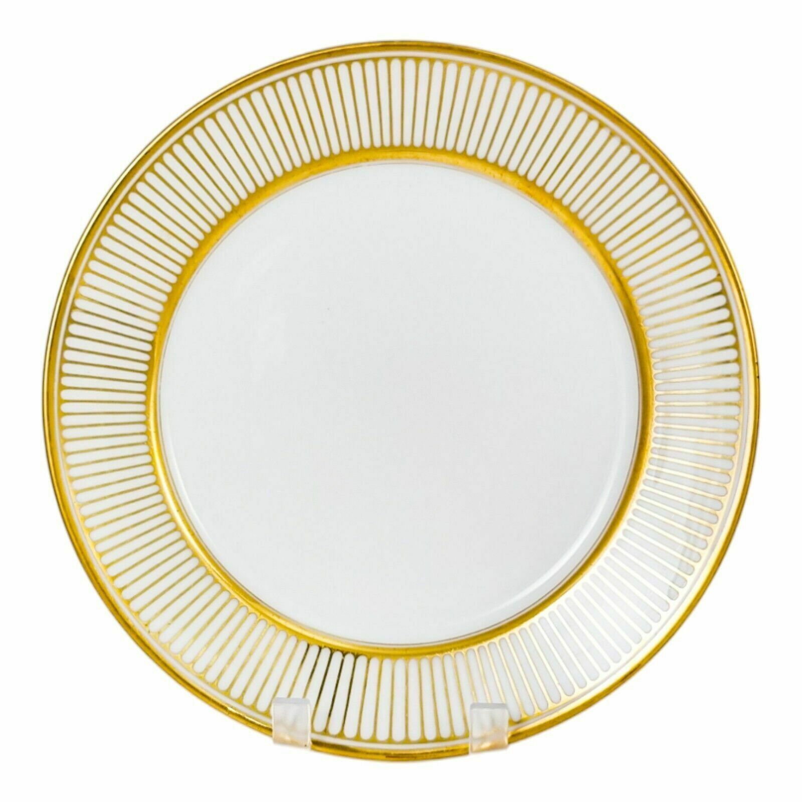 1830’s Empire Old Paris Porcelain Set Of 3 Gilded Side / Dessert Plates Feuillet photo vinterior