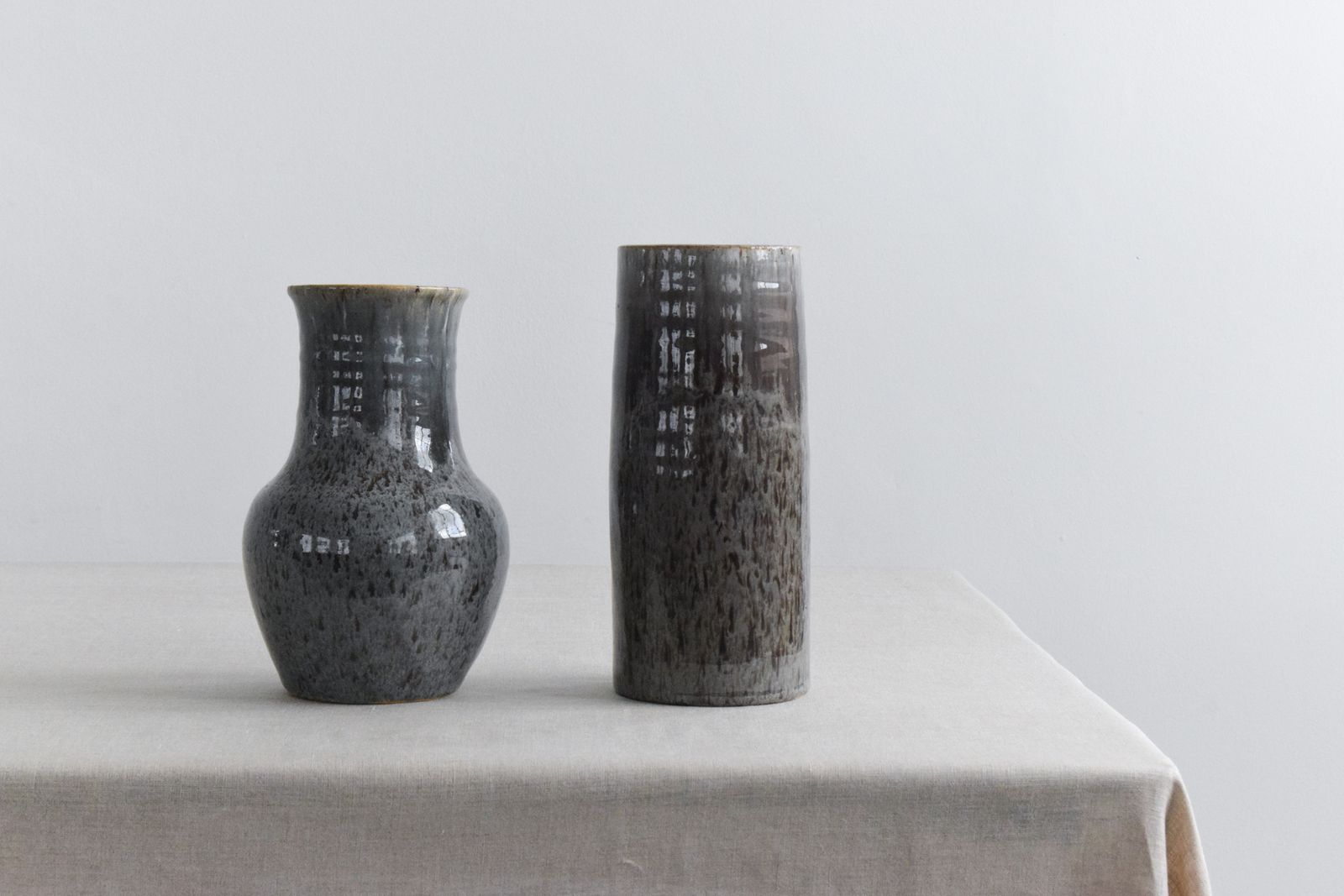 Vintage Studio Pottery Grey Glazed Vase By Youghal Pottery Of Ireland photo furniture