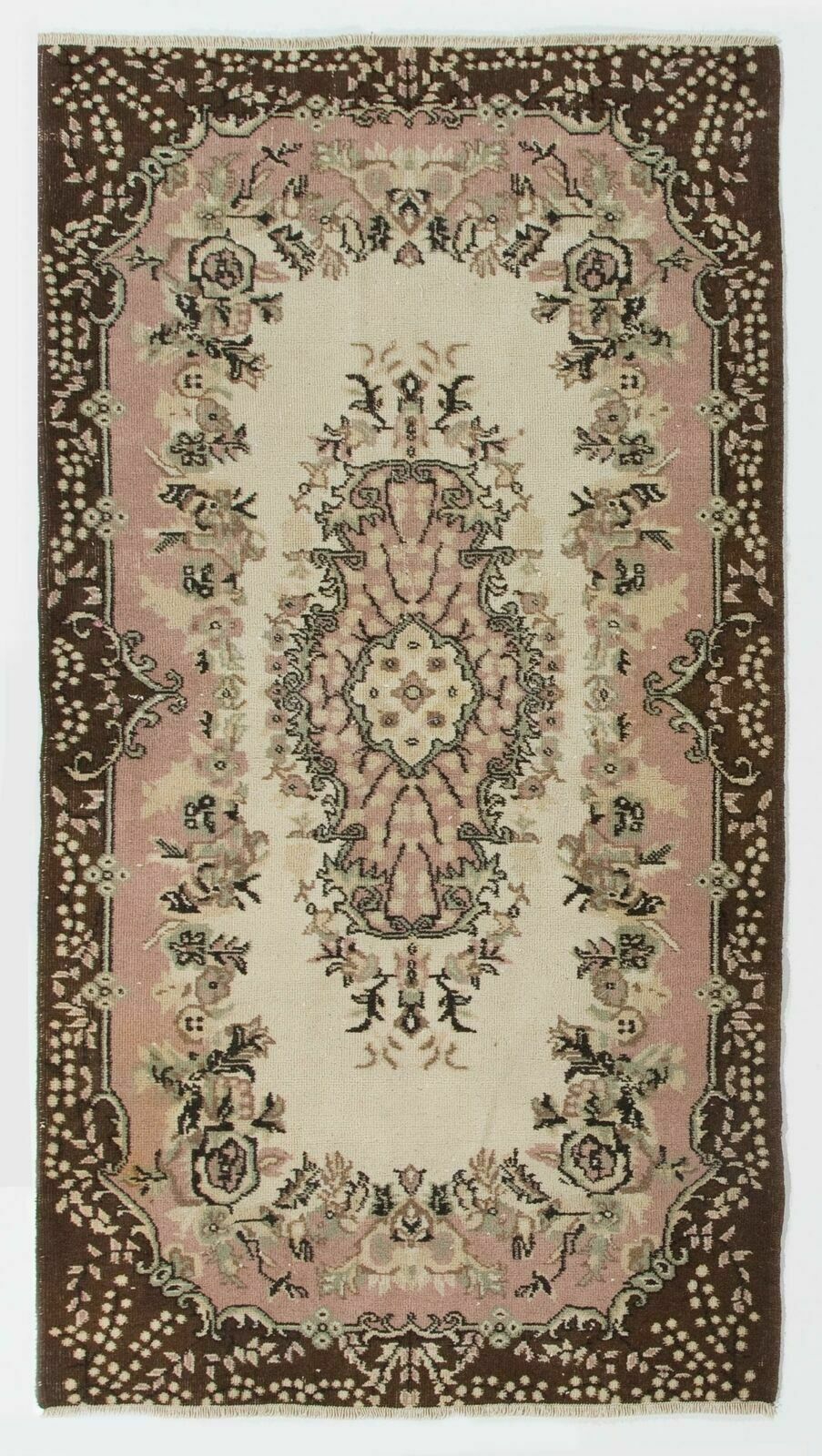 4x7 Ft Hand Knotted Vintage Turkish Rug, Ideal For Home & Office Decor