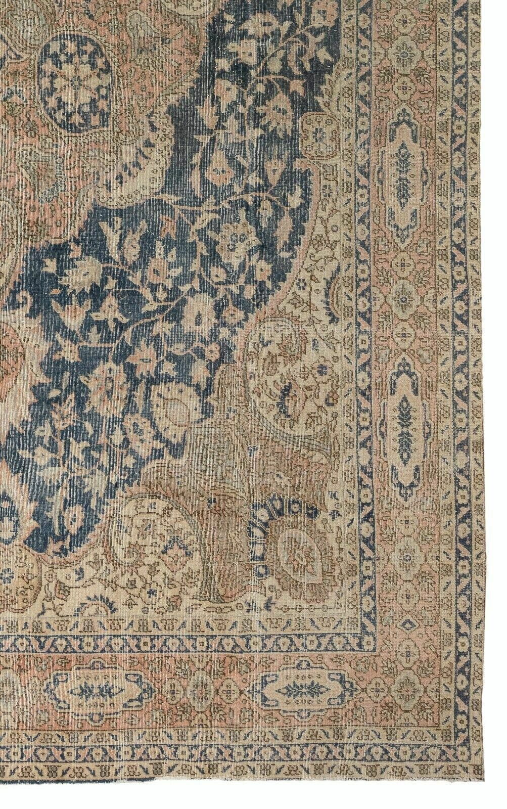 9.2x13 Ft Fine Vintage Traditional Turkish Wool Rug, Hand Knotted Large Carpet photo for sale