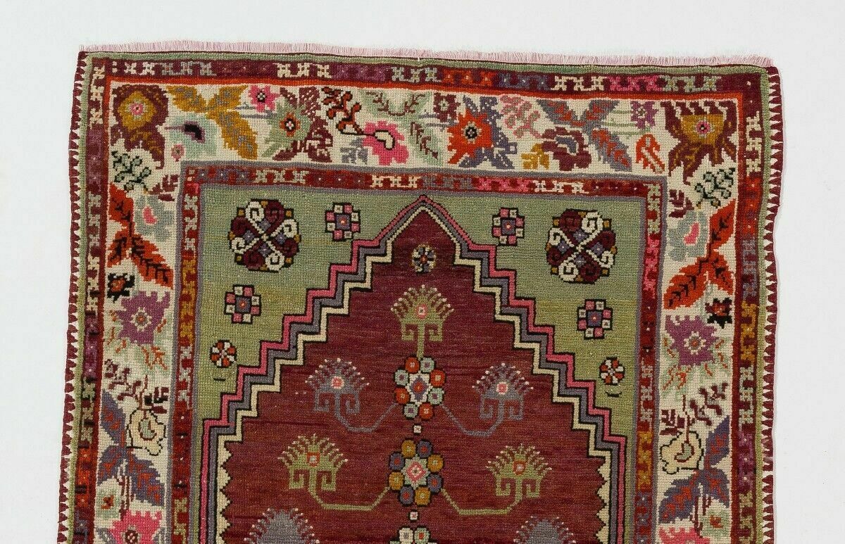 3.7x5 Ft Fantastic Vintage Turkish Dazkiri Village Rug, One Of A Kind photo furniture