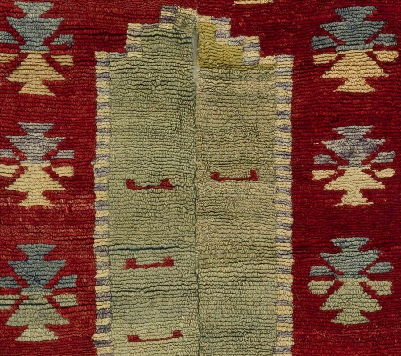 3.3x5.4 Ft One Of A Kind Hand Knotted Vintage Tulu Rug From Central Turkey photo Textiles
