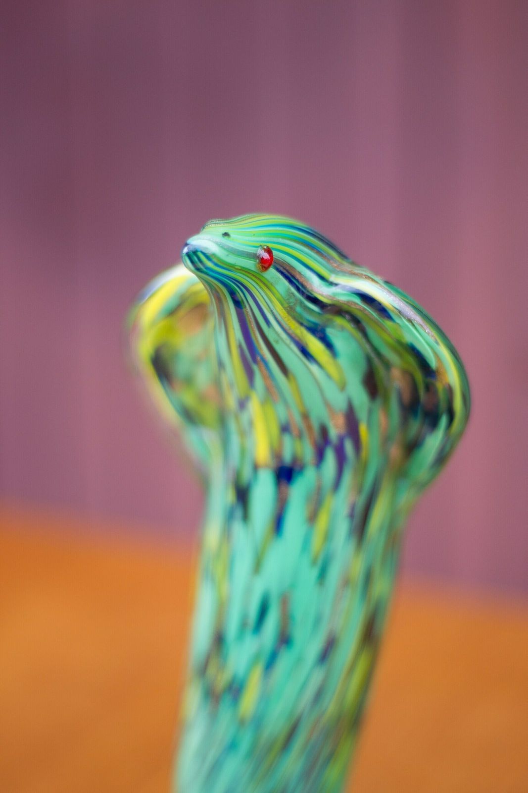 Large Murano Snake, Murano Green Snake, Glass Snake Statue, Murano Animals, Collection, Snake photo buy