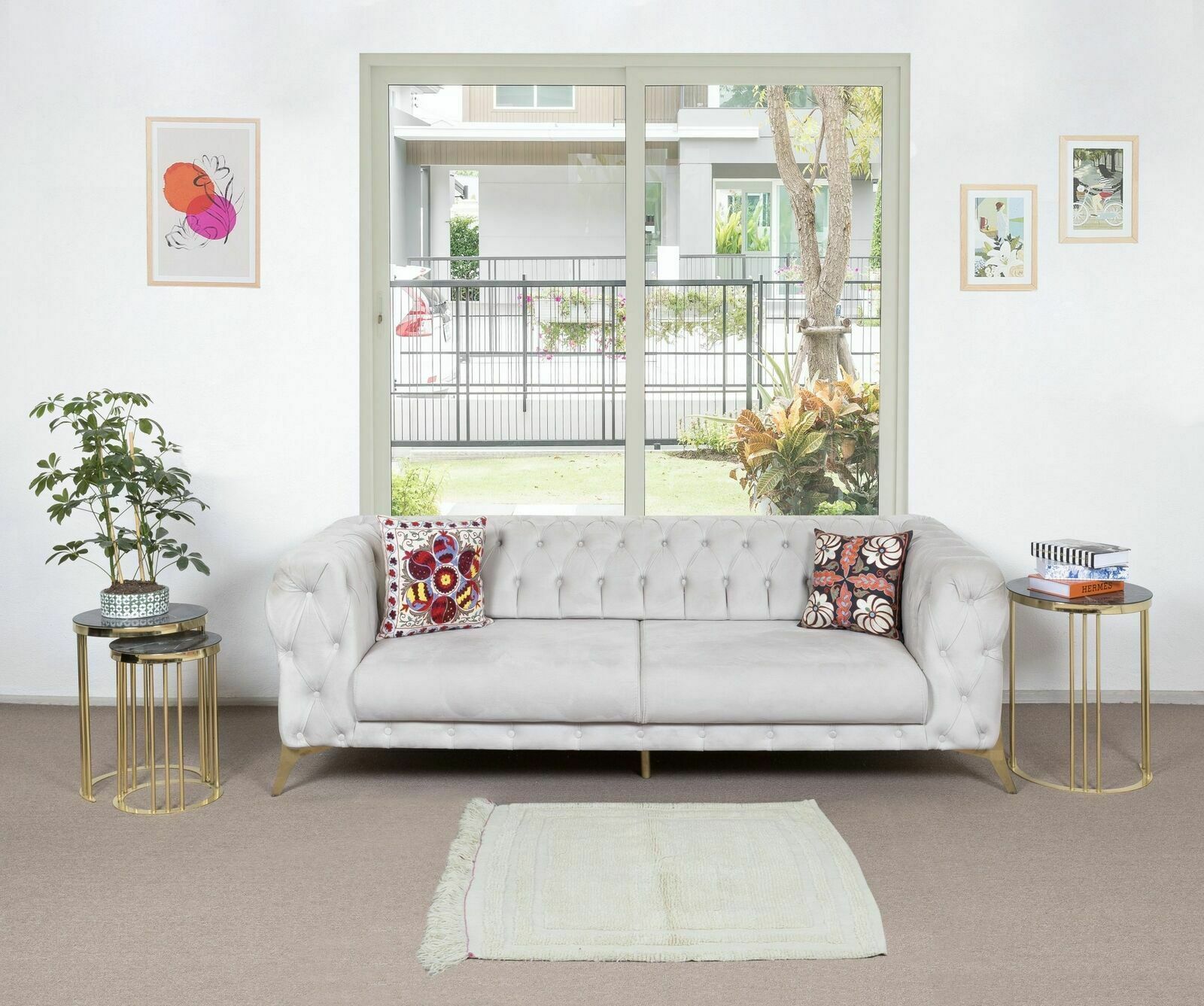 3.7x3.8 Ft Minimalist Vintage Anatolian "Tulu" Rug, 100% Natural Wool photo furniture