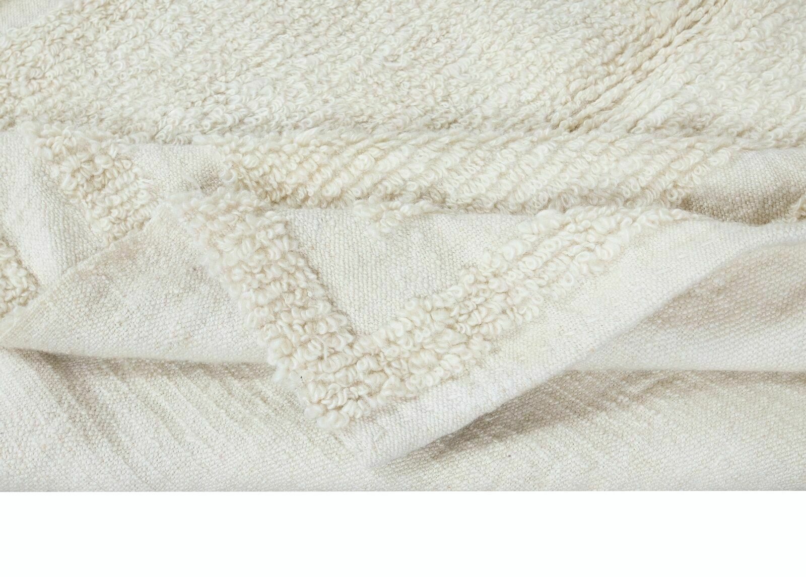 3.7x3.8 Ft Minimalist Vintage Anatolian "Tulu" Rug, 100% Natural Wool photo for sale