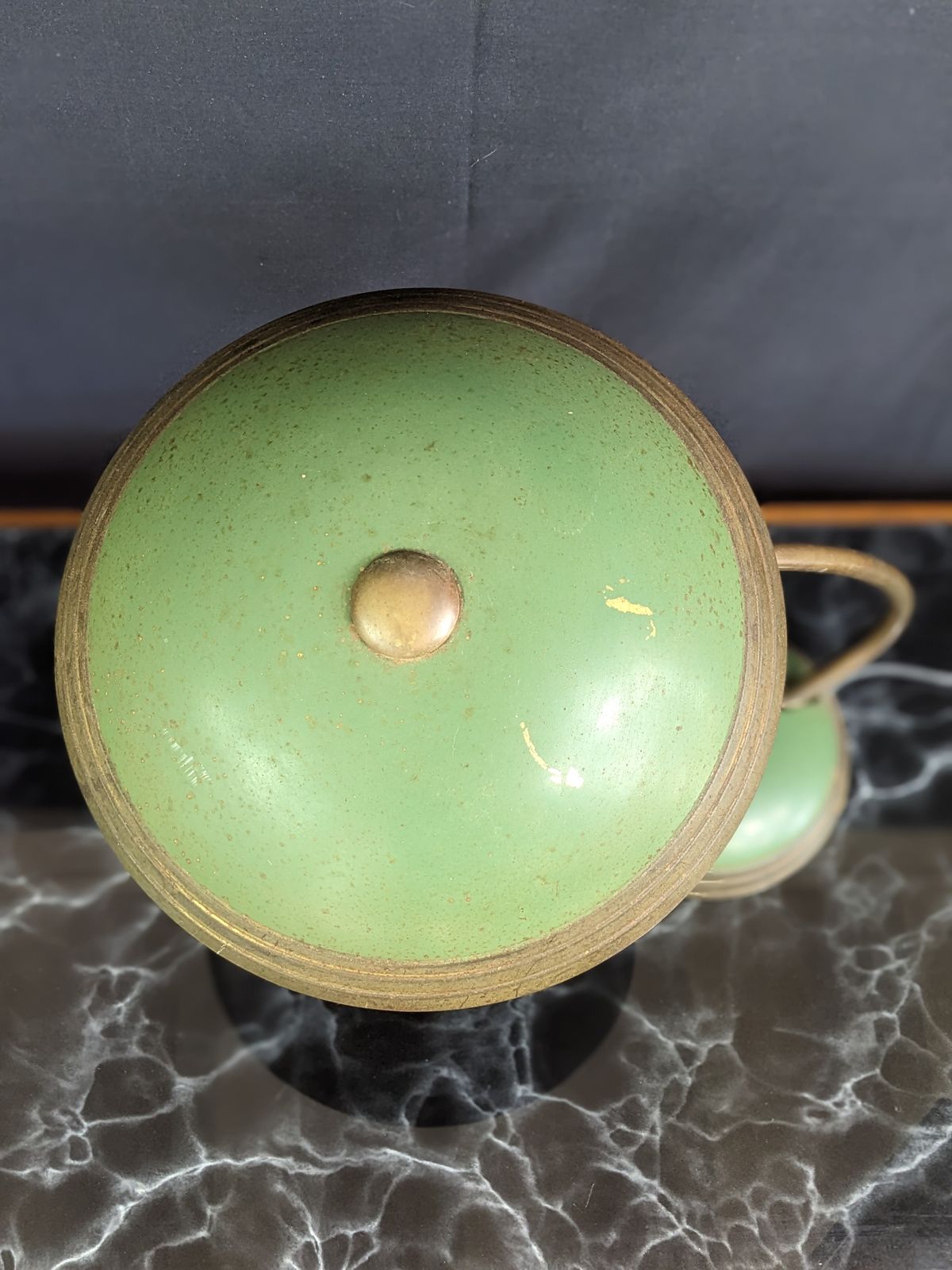 1950s Sputnik Desk Lamp In Green And Brass photo Home Decor