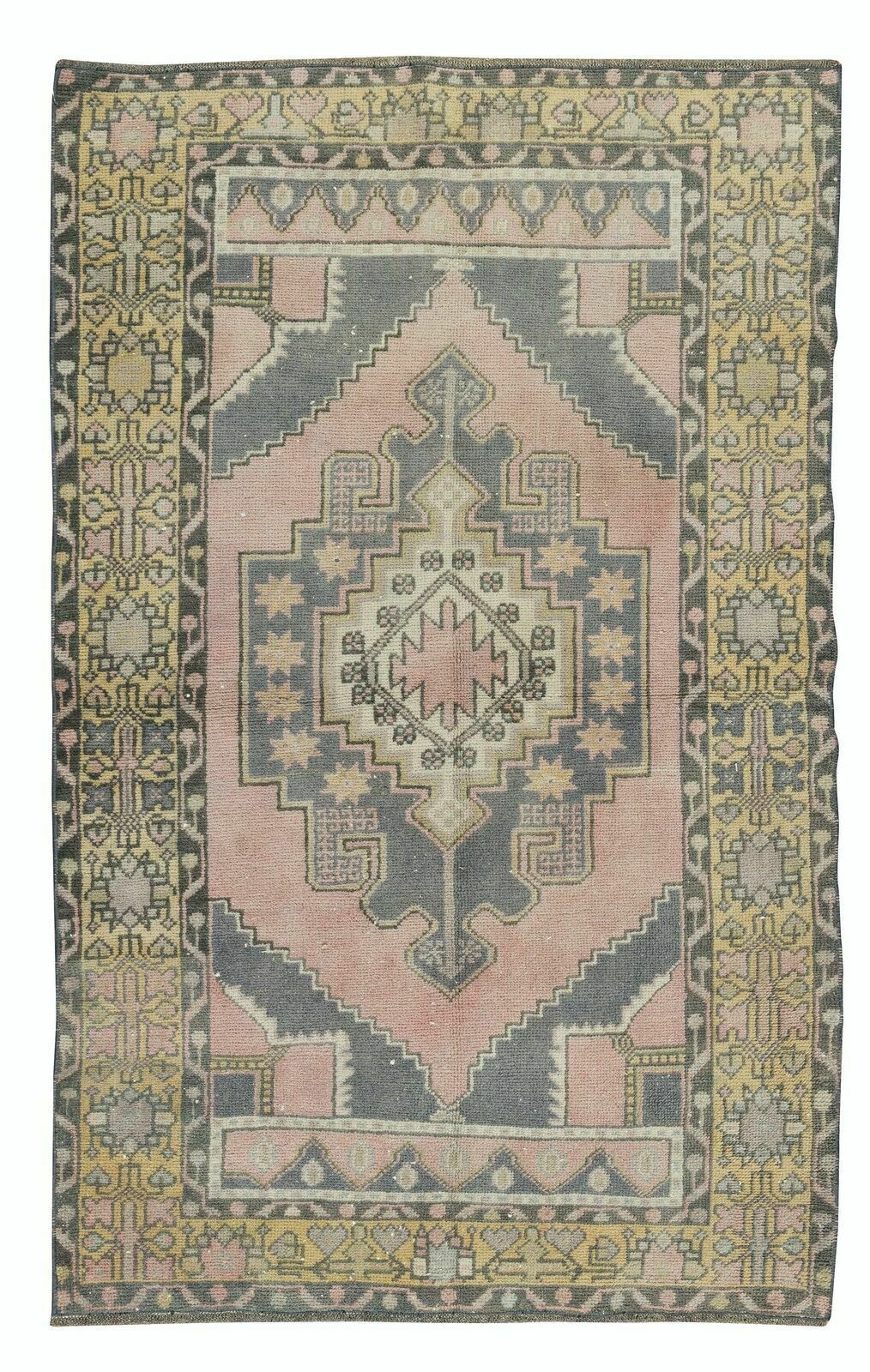 Hand Knotted Vintage Anatolian Village Rug, Soft Wool Pile