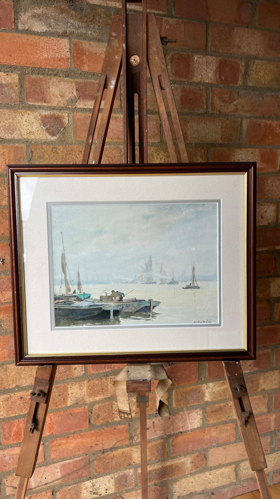 William Tatton Winter Rba Original Antique Signed Watercolour Painting [Depicts Sailing Boats] photo furniture