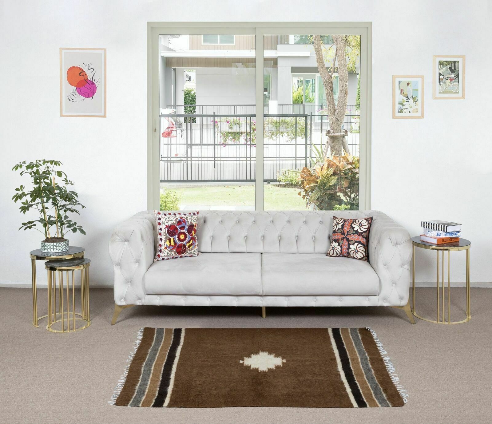 4.3x6.3 Ft Kurdish Soft Mohair Kilim. Brown Sofa Throw. Vintage Bed Cover photo furniture