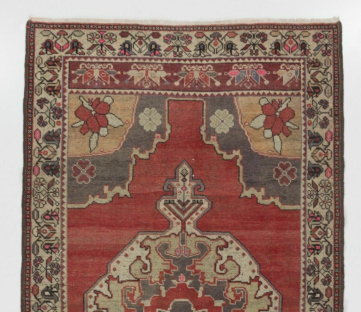 5x5.6 Ft One Of A Kind Vintage Handmade Cappadocia Rug. 100% Wool photo furniture