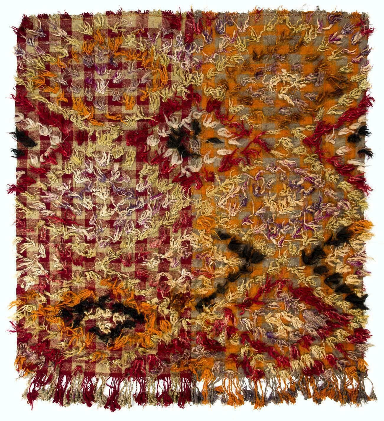 6.5x6.7 Ft One Of A Kind Happy And Hippie Vintage Turkish Tulu Rug