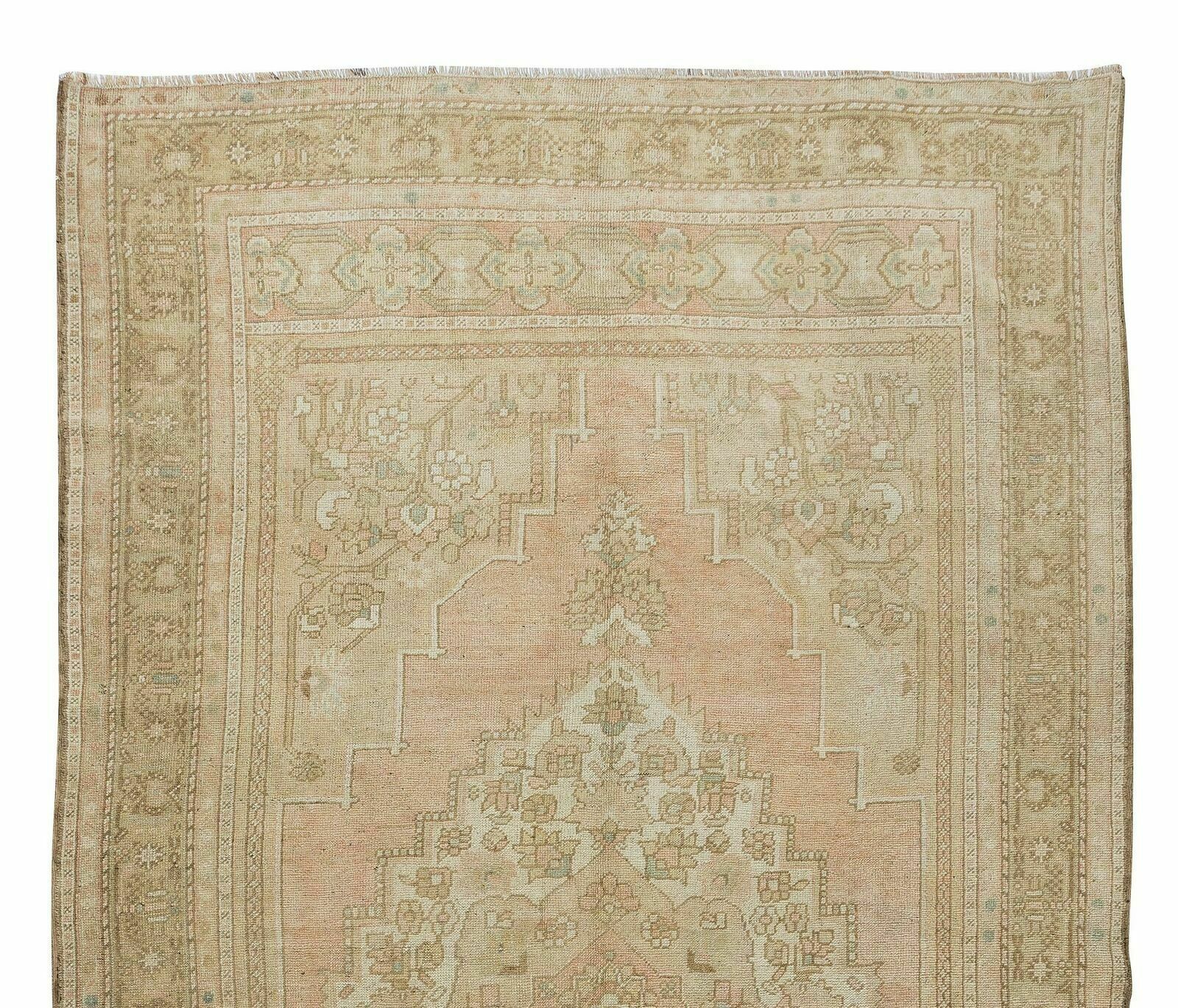 5.6x10 Ft Vintage Handmade Anatolian Oriental Wool Rug With Tribal Style photo Textiles