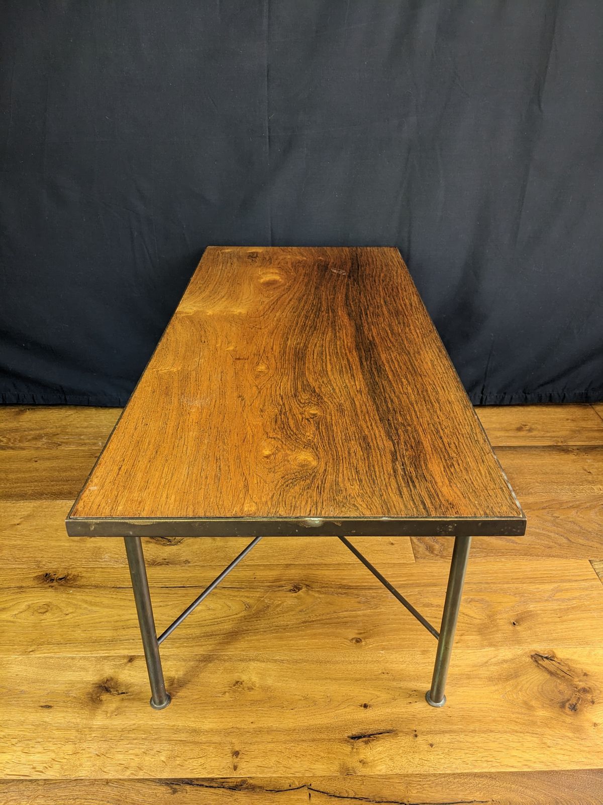 Rare Mid Century Rosewood Coffee Table With Brass Legs By Danish Designer Frode Holm For Illums Bolighus, Copenhagen. Cites Article 10 In Place photo Furniture