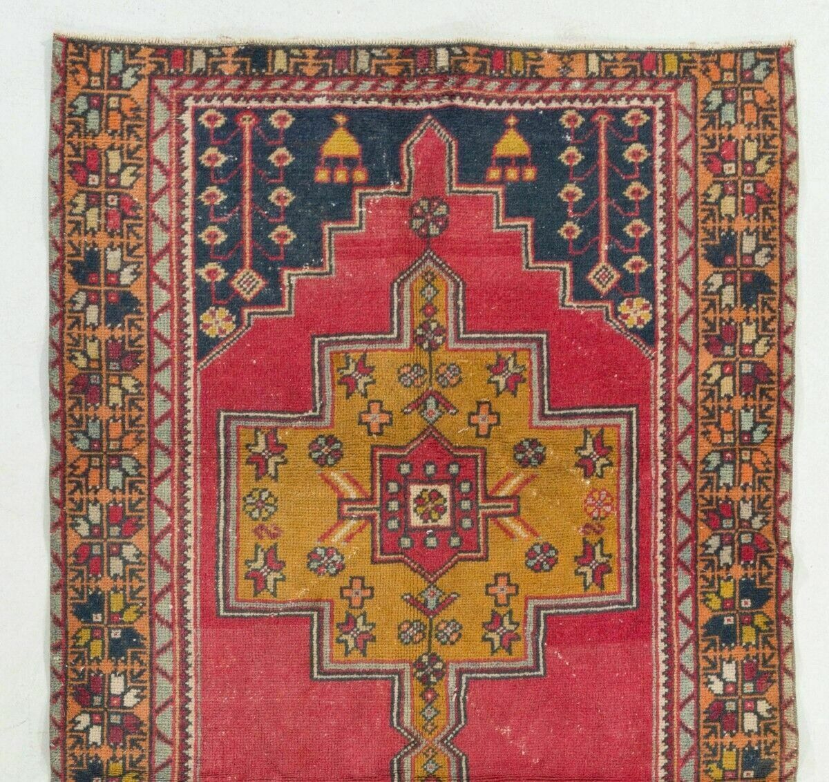 One Of A Kind Vintage Area Rug From Cappadocia. Soft, Wool Runner photo furniture