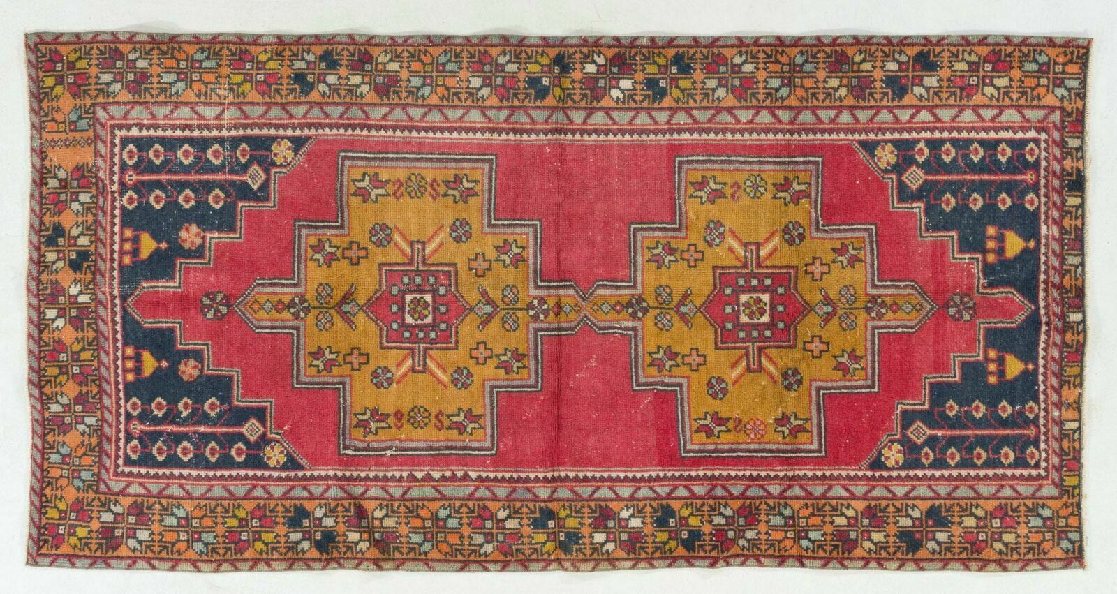 One Of A Kind Vintage Area Rug From Cappadocia. Soft, Wool Runner photo 525.0