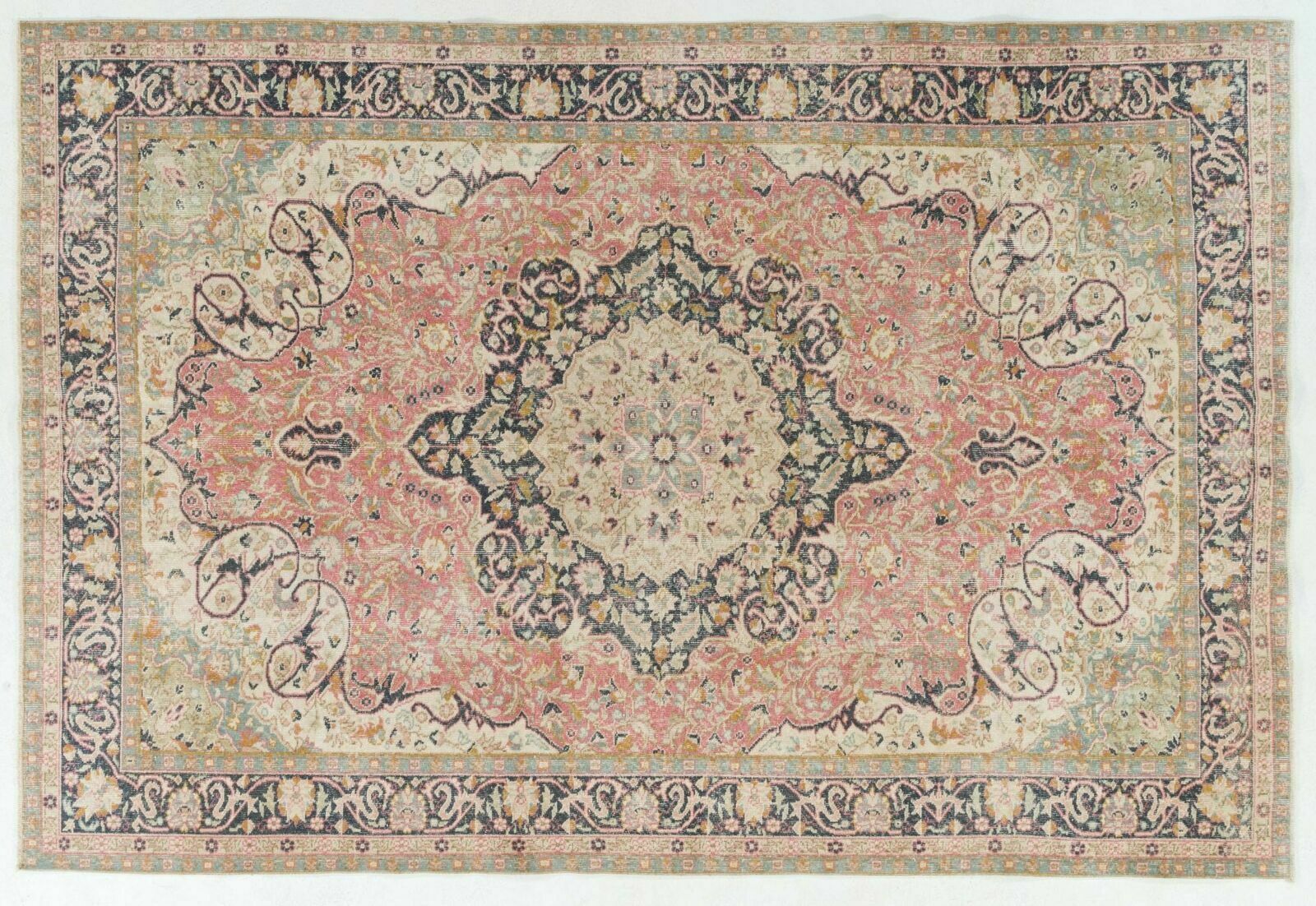 7x10.2 Ft Fine Semi Antique Hand Knotted Turkish Wool Rug With Medallion Design photo 1632.0