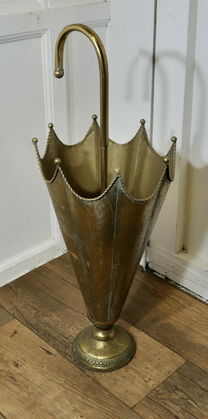 Umbrella Shaped Brass Umbrella Stand photo Home Decor