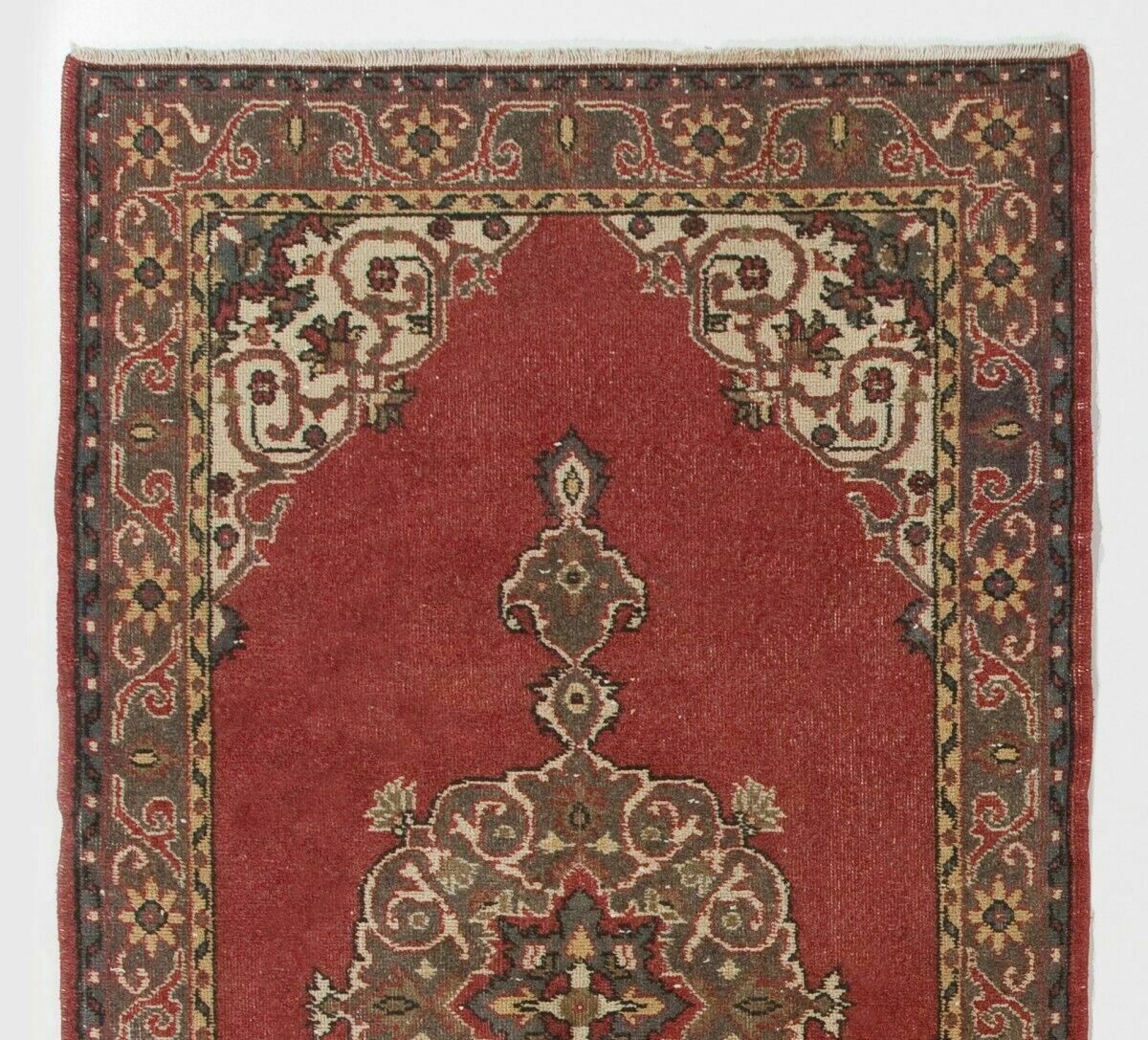 4x7.4 Ft Vintage Turkish Rug, Traditional Handmade Wool Carpet For Home & Office photo furniture