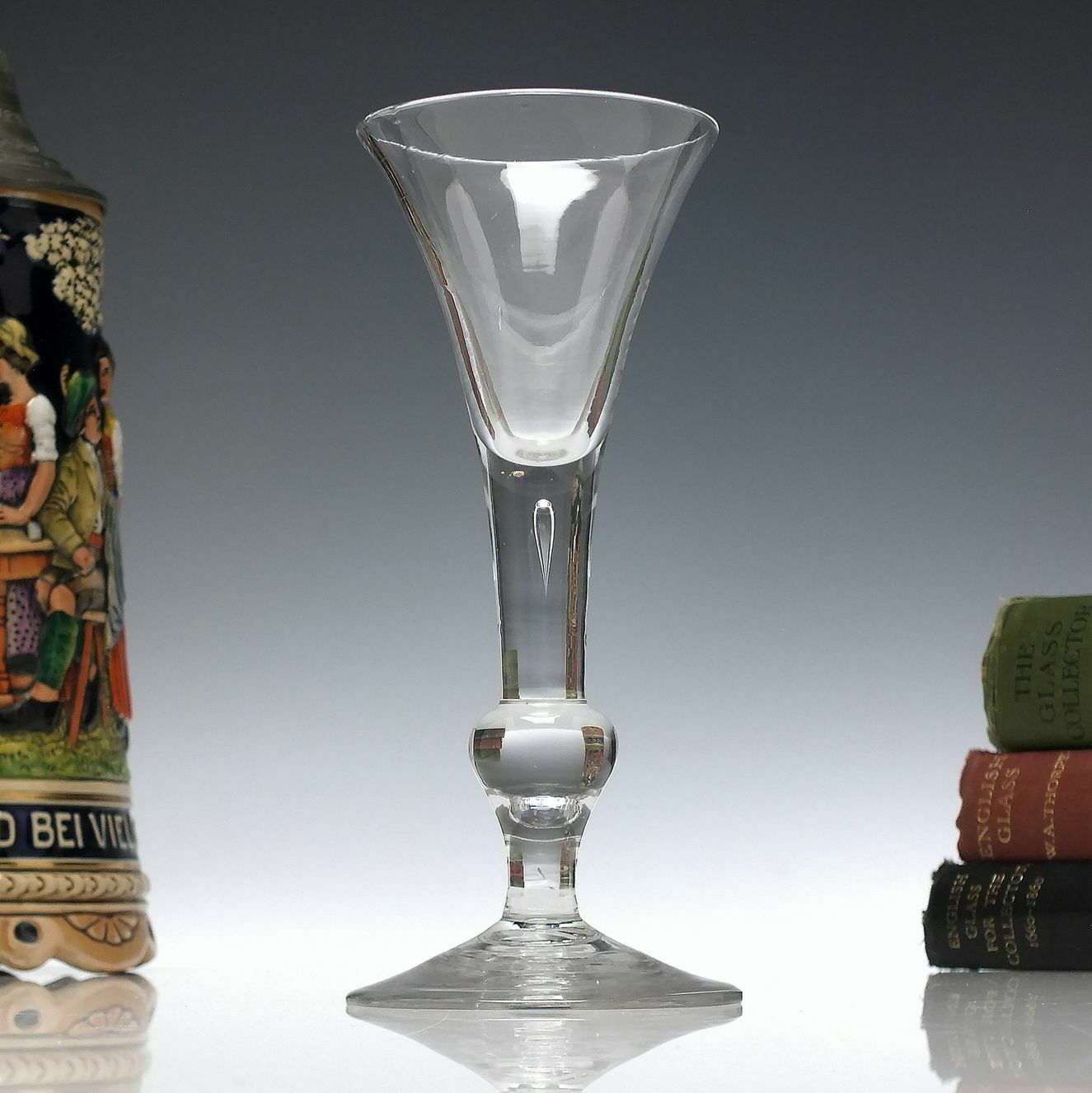 18th Century Kit Kat Balustroid Wine Glass C1740