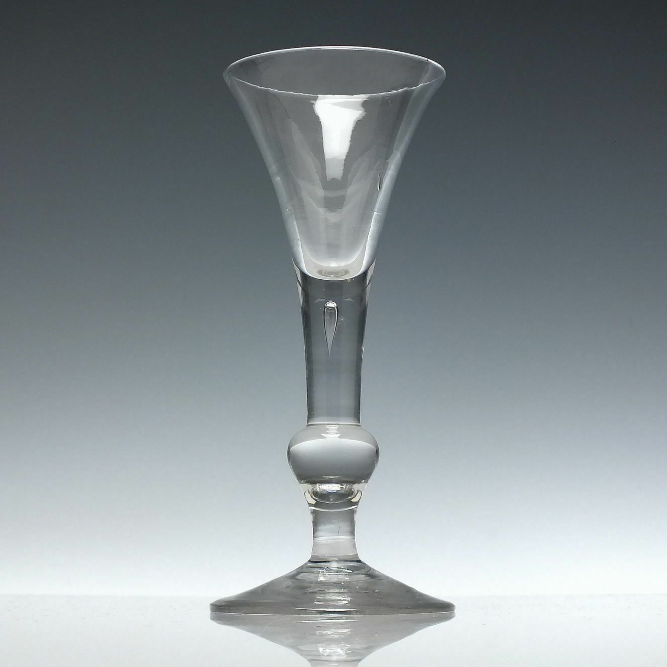 18th Century Kit Kat Balustroid Wine Glass C1740 photo furniture