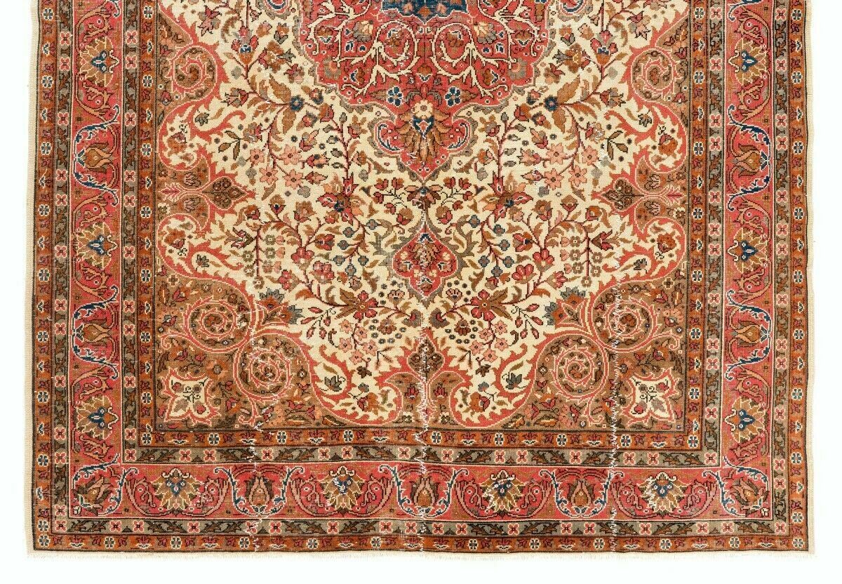 8x11 Ft Vintage Oriental Rug. Traditional Hand Knotted Wool Carpet. photo for sale