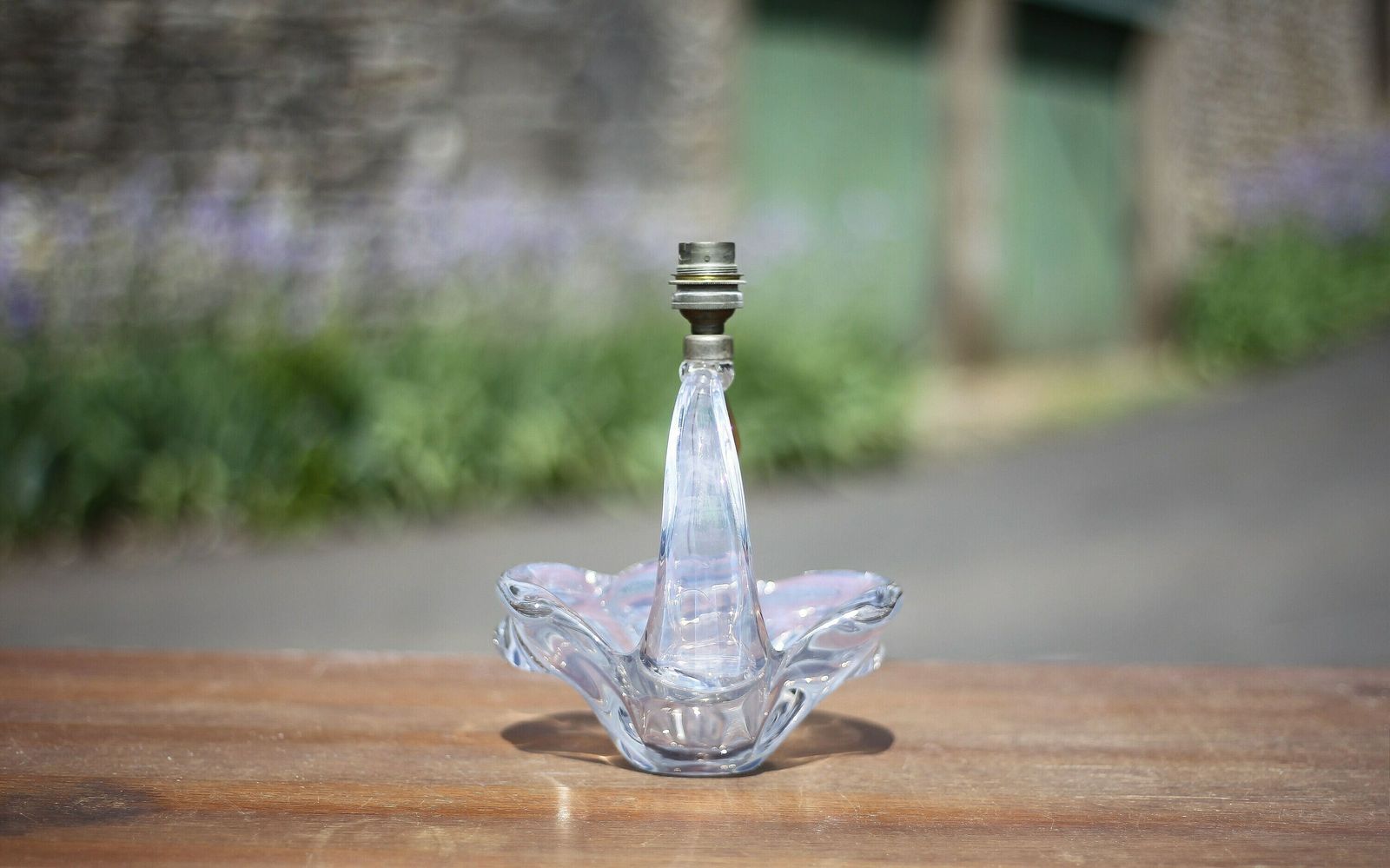 Vintage Crystal Lamp, Opalescent Lamp Base, Bedside Lamp, Crystal Table Lamp, Interior Decoration, Bedside Lamp, Table Lamp, 60's photo vinterior