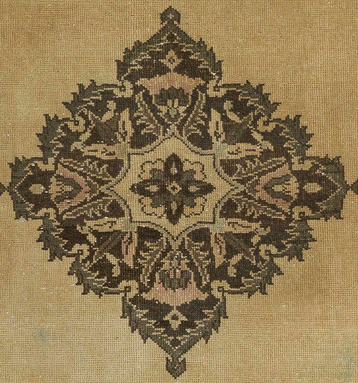 3.7x6 Ft Handmade Vintage Turkish Tribal Rug, Traditional Oriental Carpet photo Textiles