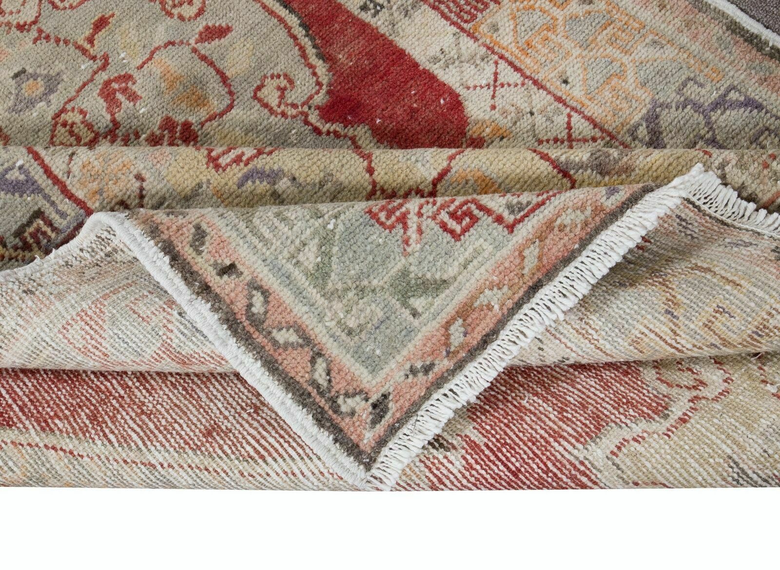 3.5x6.3 Ft Vintage Turkish Wool Tribal Rug, Traditional Handmade Village Carpet photo for sale