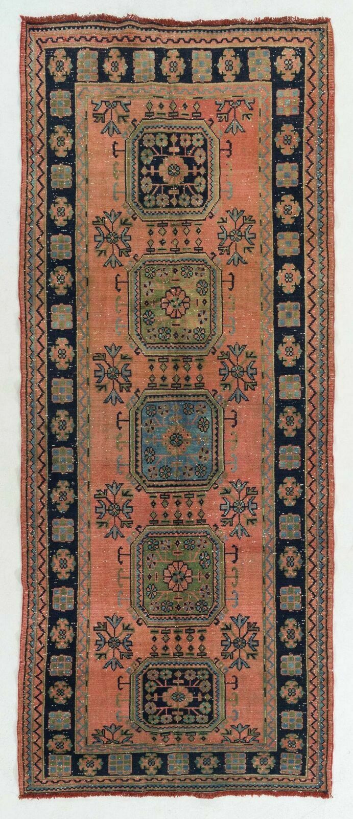 One Of A Kind Vintage Handmade Turkish Village Runner Rug For Hallway