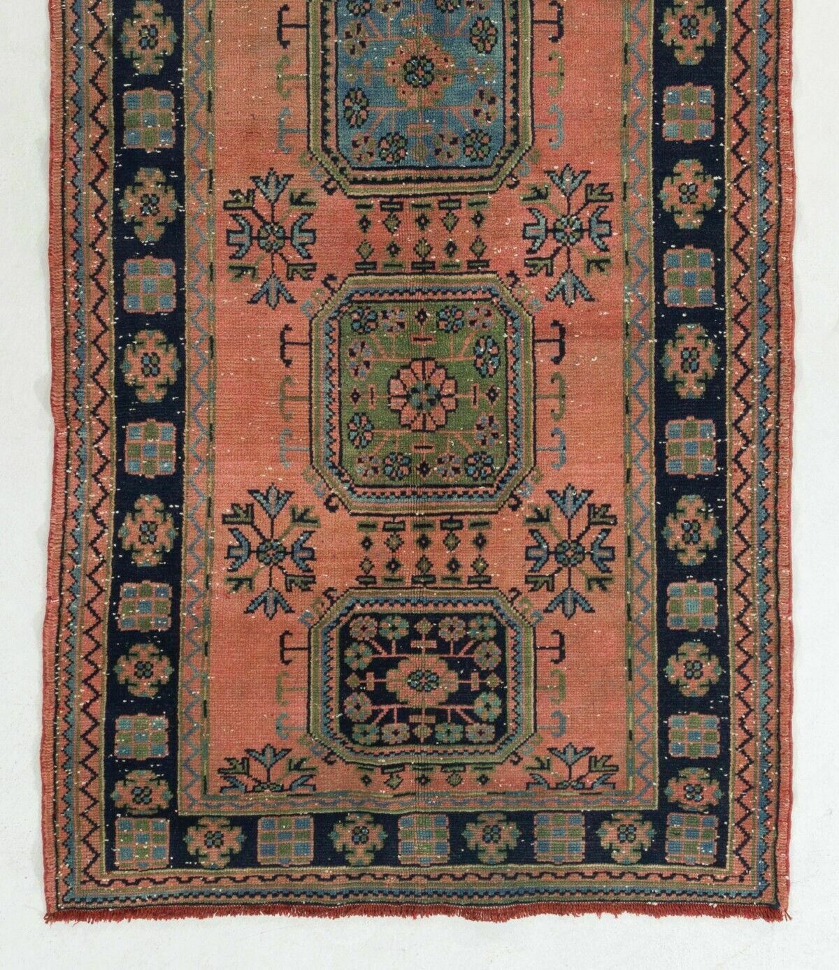 One Of A Kind Vintage Handmade Turkish Village Runner Rug For Hallway photo for sale