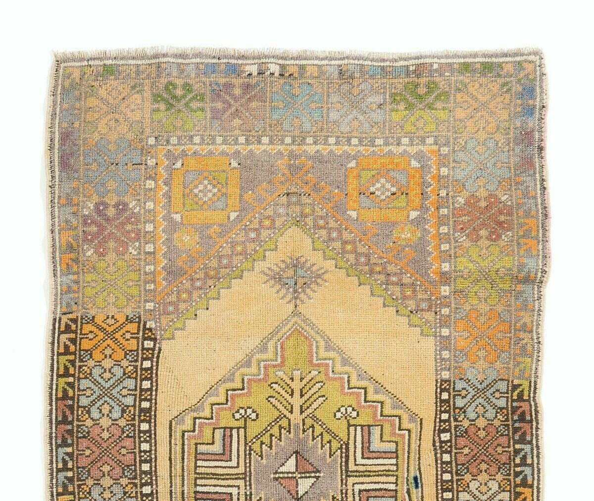 3.6x6.2 Ft One Of A Kind Vintage Turkish Rug, Authentic 1940s Floor Covering photo furniture