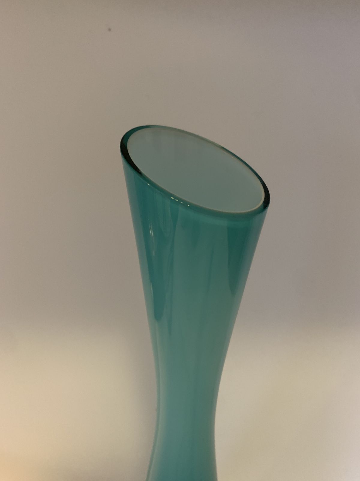 Swedish Turquoise Glass Vase By Gunnar Ander For Elme Glasbruk, 1960s photo 200.0