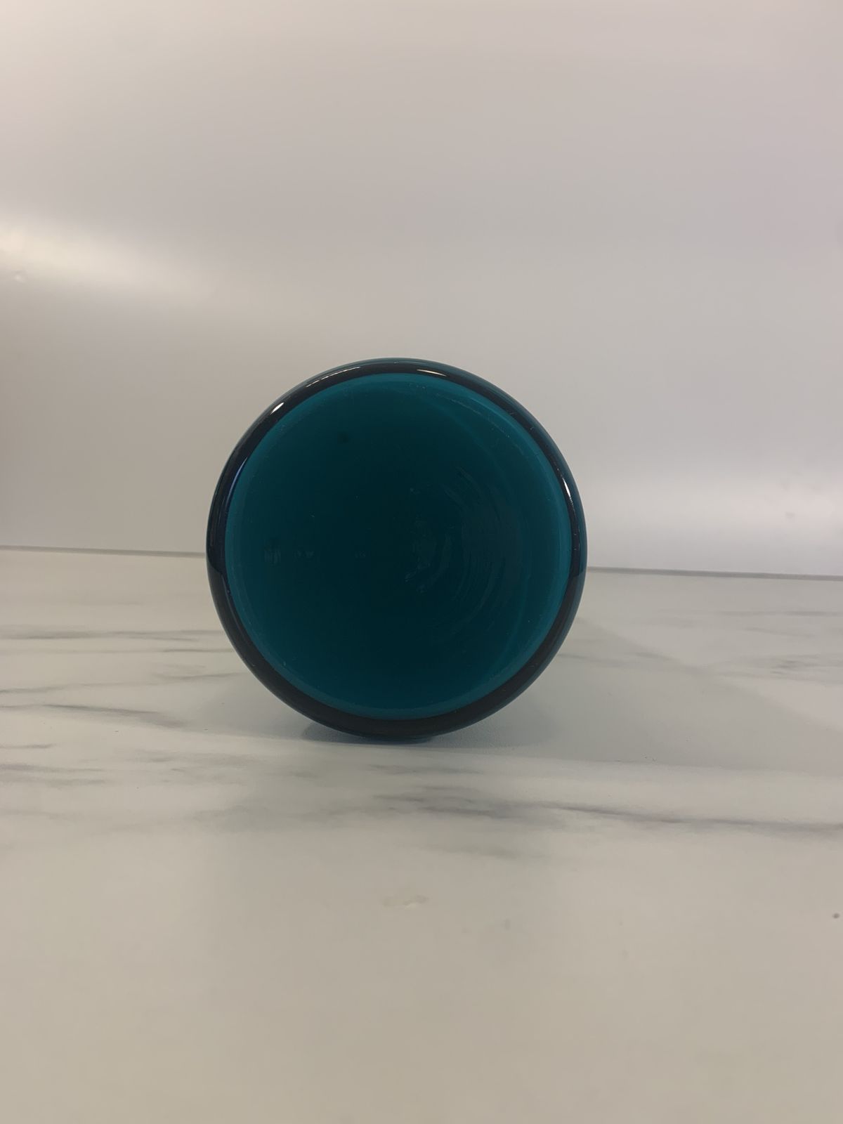 Swedish Turquoise Glass Vase By Gunnar Ander For Elme Glasbruk, 1960s photo vinterior