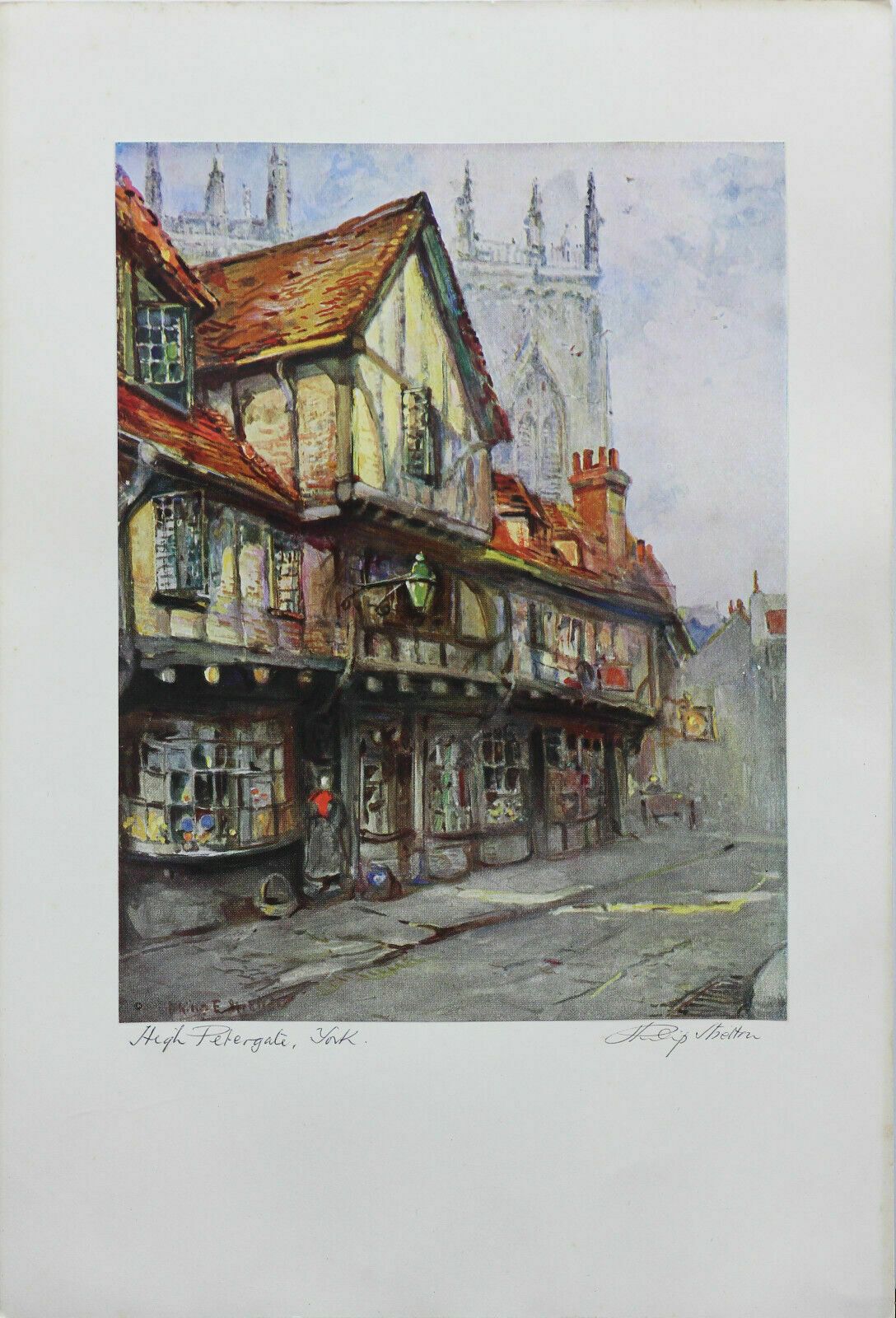 3 Prints Of York By Peter Stretton. The Shambles, High Petergate And Monk Bar. photo furniture