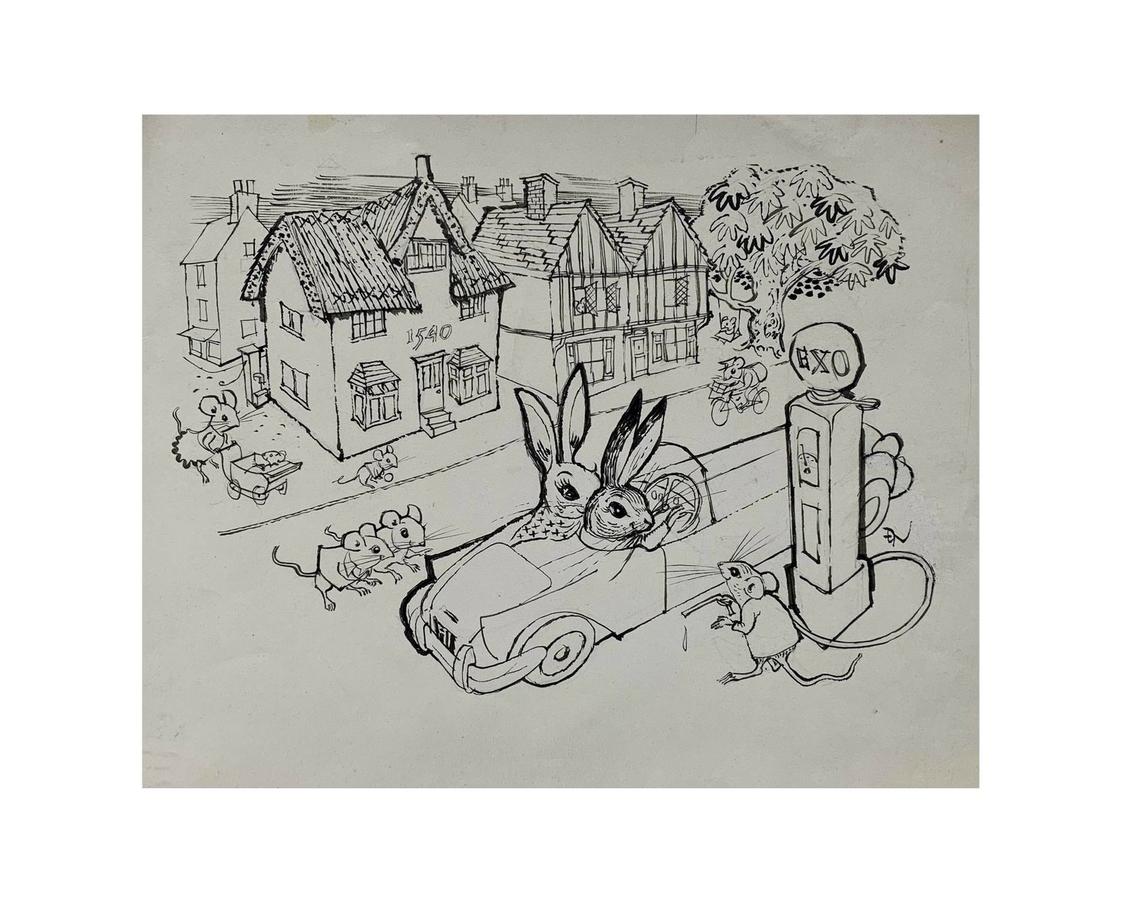 Edgar Norfield (1895 – 1977): An Original Illustration Probably For A Children’s Book, Circa 1950s