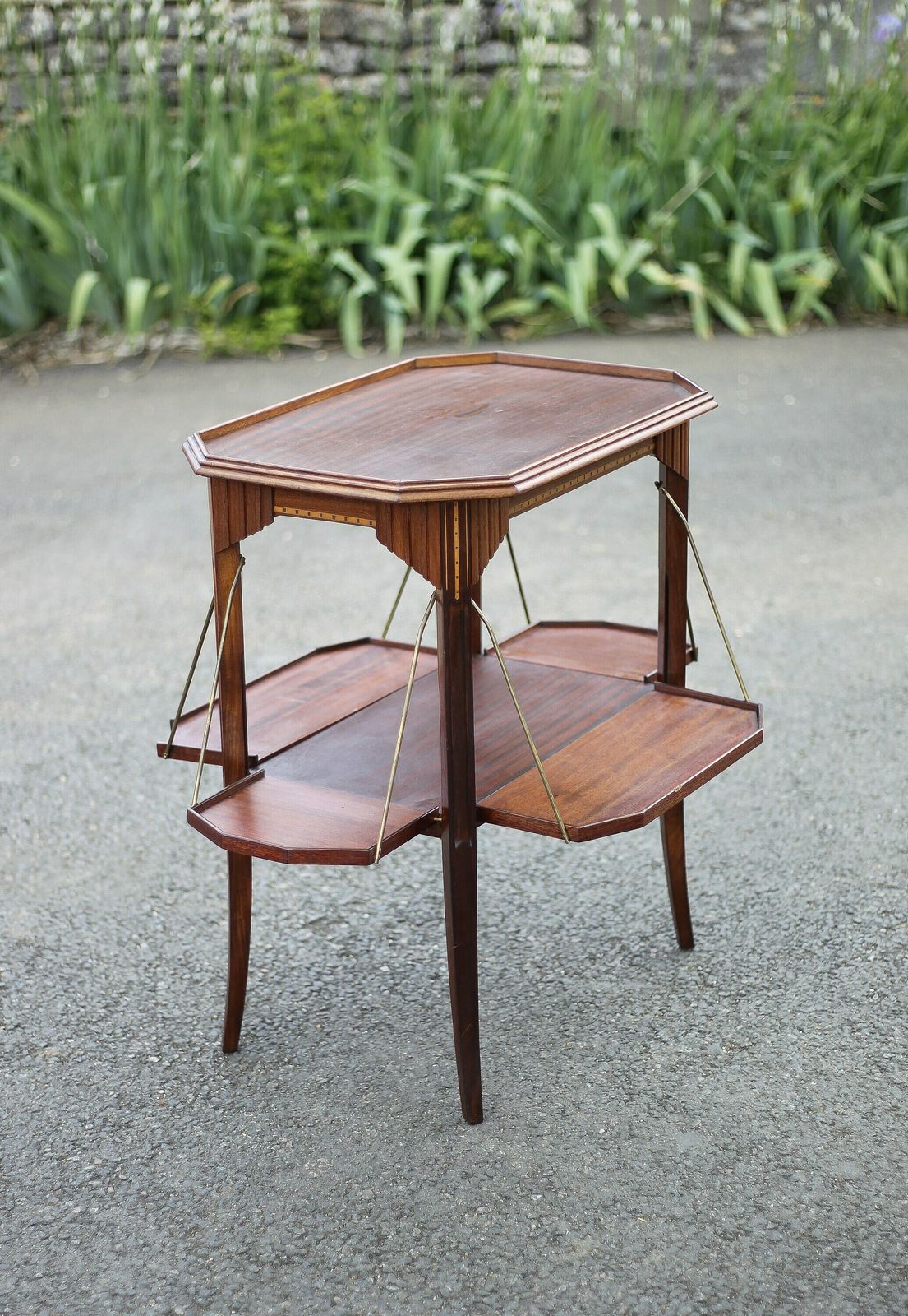 Wooden Flap Service, Tea Trolley, Bar, Living Room Furniture, Vintage Service, Kitchen, Decoration photo 236.0