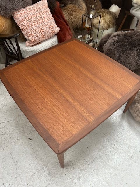 Vintage Square Teak Coffee Table By Ib Kofod Larsen, 1960s. photo Furniture
