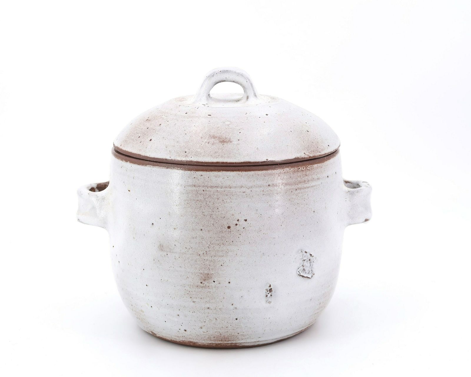 Soup Tureen By Jeanne Et Norbert Pierlot, France 1970s / Ceramic, Stoneware, Serving Pot, White, Minimalist Kitchen photo for sale