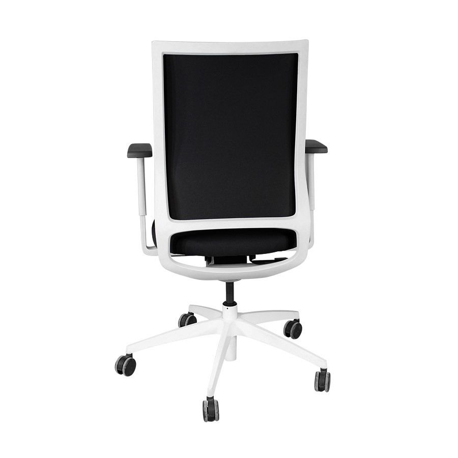 Sedus: Quarterback Office Chair With White Frame In Black Fabric   Refurbished photo furniture