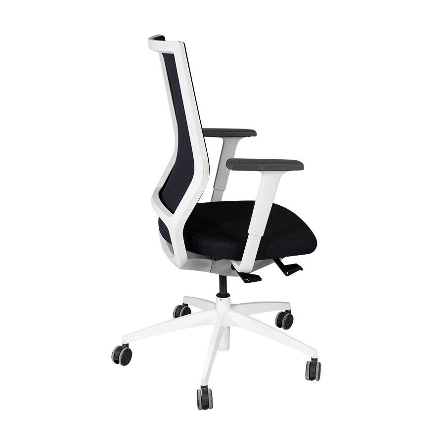 Sedus: Quarterback Office Chair With White Frame In Black Fabric   Refurbished photo Furniture